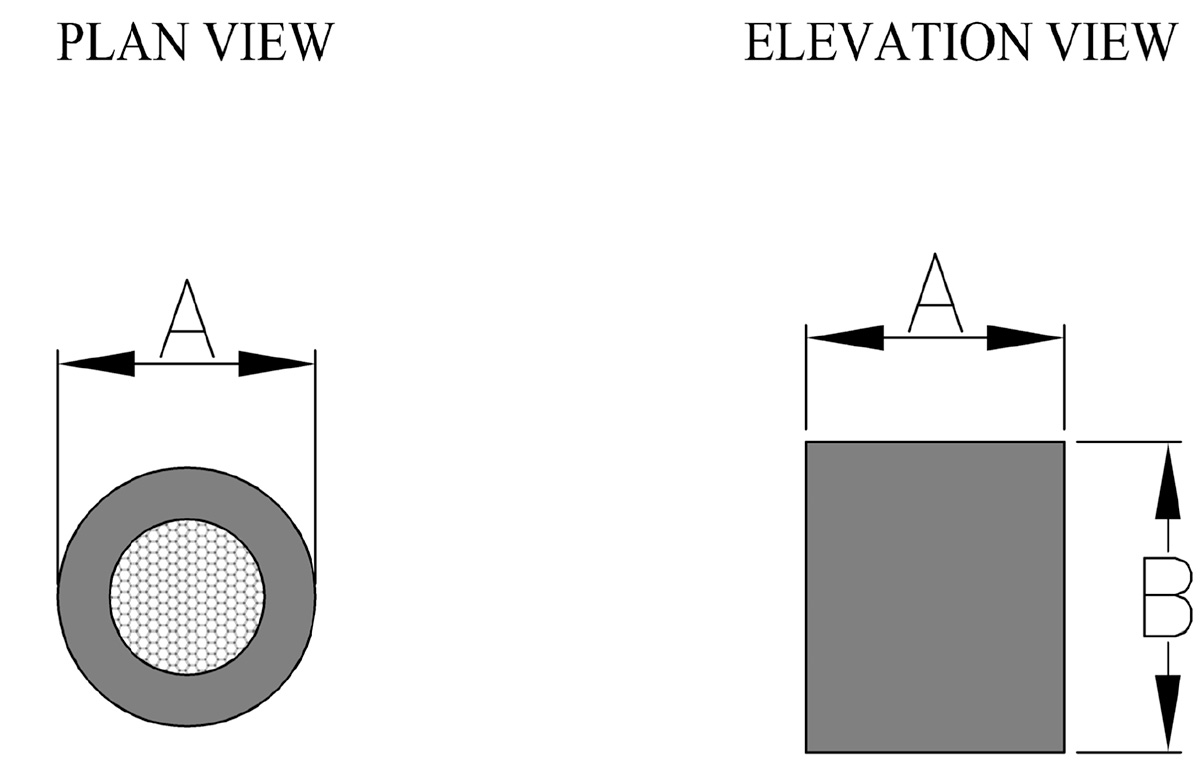 Vent Filters Technical Drawing